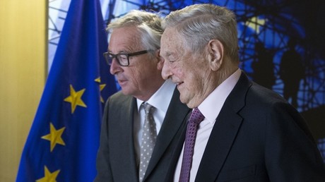 George Soros et Jean-Claude Juncker à Bruxelles en avril 2017.