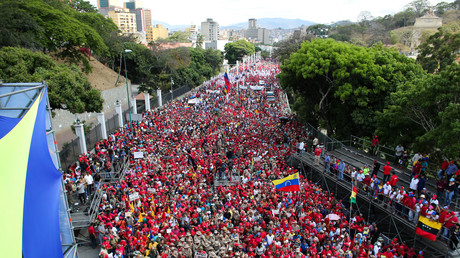 Des dizaines de milliers de Vénézuéliens rassemblés pour soutenir le gouvernement de Nicolas Maduro, à l'occasion de la «la marche contre l'impérialisme», le 23 mars 2019.