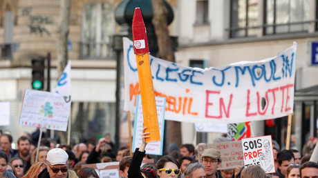 Manifestation des enseignants le 19 mars 2019 à Paris.