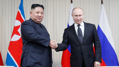 Vladimir Poutine et Kim Jong-un le 25 avril 2019.