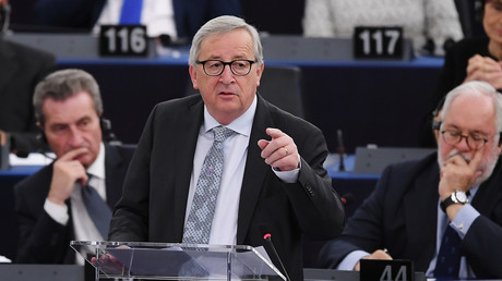 Le président de la Commission européenne, Jean-Claude Juncker, lors d'un débat sur l'avenir de l'Union européenne au Parlement européen, le 17 avril 2019 à Strasbourg.