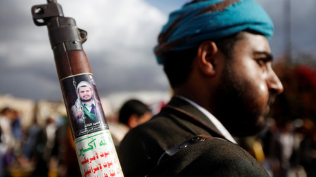 Un partisan des Houthis à Sanaa le 19 avril 2019 (image d'illustration).