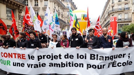 Manifestation des enseignants le 4 avril 2019 à Paris.
