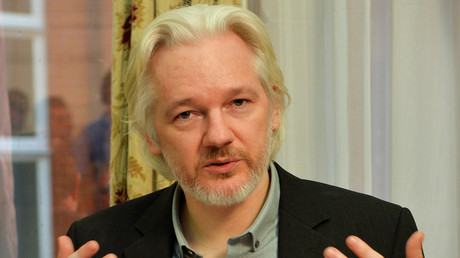Julian Assange, lors d'une conférence de presse le 18 août 2014 (image d'illustration).