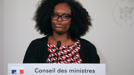 La porte-parole du gouvernement, Sibeth Ndiaye, lors du point presse hebdomadaire du gouvernement, à l'Elysée, le 30 avril 2019, à Paris (image d'illustration).