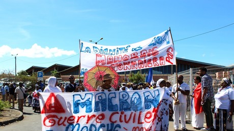 Des Mahorais défilent à Mamoudzou en mai 2018 (image d'illustration).