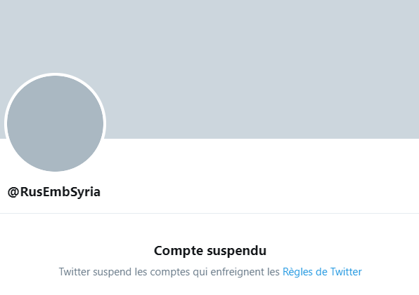 Moscou enjoint à Twitter de débloquer immédiatement le compte de l’ambassade russe en Syrie