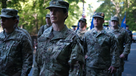 Des soldats américains lors du Memorial Day, le 27 mai 2019, à Naugatuck (Connecticut), aux Etats-Unis (image d'illustration).