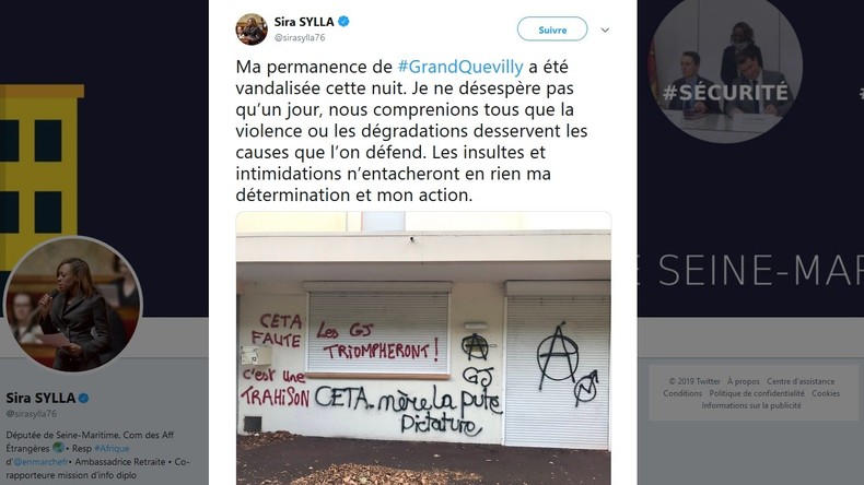 «Les GJ triompheront !», symbole anarchiste : une nouvelle permanence LREM vandalisée