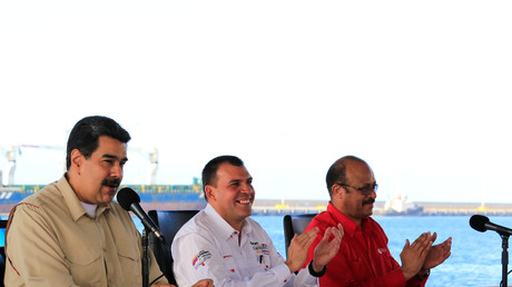 Nicolas Maduro lors d'une conférence sur le transport maritime vénézuélien, le 2 août 2019.