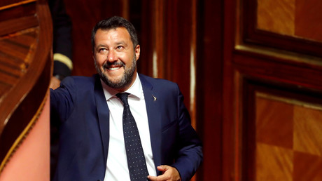 Matteo Salvini le 5 août, au Sénat (image d'illustration).
