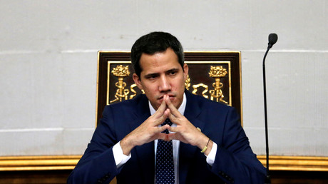 Le chef de l'opposition Juan Guaido à l'Assemblée nationale vénézuélienne à Caracas, le 20 août 2019.
