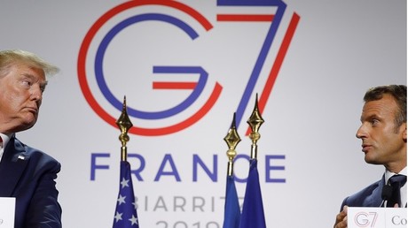 Donald Trump et Emmanuel Macron en conférence de presse le 26 août à Biarritz.