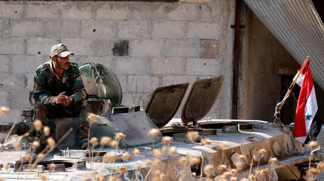 Un militaire syrien à Khan Cheikhoun, dans la région d'Idleb le 24 août 2019 (image d'illustration).