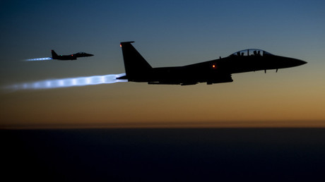 Des avions de chasse F15-E de l'armée de l'Air américaine (illustration)