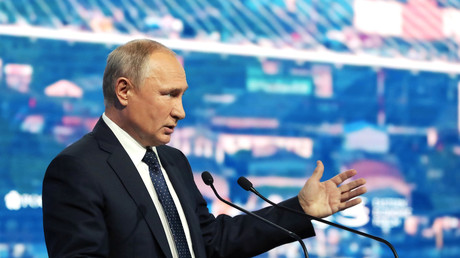 Vladimir Poutine le 5 septembre 2019 au forum économique de Vladivostok.