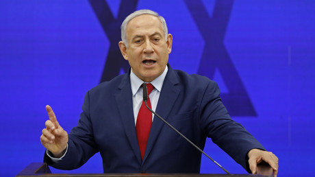 Le Premier ministre israélien, Benjamin Netanyahou, prononce un discours dans la ville de Ramat Gan, dans la banlieue de Tel Aviv, le 10 septembre 2019 (image d'illustration).