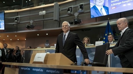 L'Espagnol Josep Borrell, lors de son audition devant les parlementaires qui doivent le confirmer au poste de haut représentant de l'Union pour les affaires étrangères.