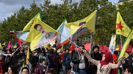 Manifestation contre l'opération turque en Syrie, à Paris.