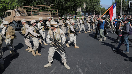Militaires déployés à Santiago le 20 octobre.