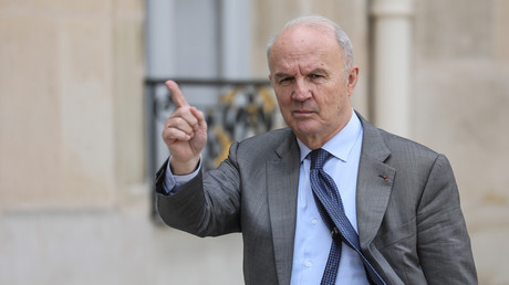 Le général de l'armée française Jean-Louis Georgelin, chargé de la reconstruction de la cathédrale Notre-Dame, au palais présidentiel de l'Elysée le 29 mai 2019 à Paris.