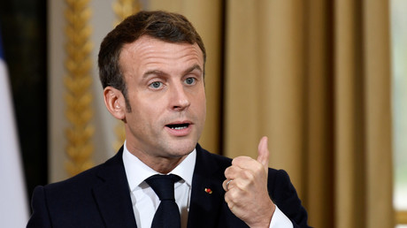 Emmanuel Macron, en conférence de presse le 28 novembre 2019 à l'Elysée.