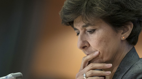 Sylvie Goulard, le 10 octobre 2019 au Parlement européen à Bruxelles, lors de son audition par les eurodéputés.