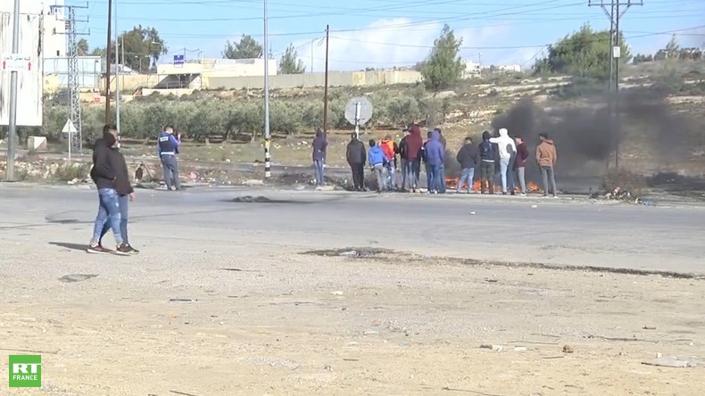Des Palestiniens manifestent à Ramallah contre le plan de paix de Donald Trump