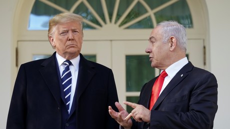 Le président américain Donald Trump au côté du Premier ministre israélien Benjamin Netanyahou à Washington, le 27 janvier 2020.