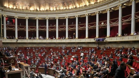 L'hémicycle de l'Assemblée nationale à Paris (illustration).