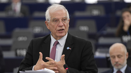 Le haut représentant de l'Union européenne pour les Affaires étrangères et la politique de sécurité, Josep Borrell lors d'un discours au Parlement européen à Strasbourg (Bas-Rhin), le 14 janvier 2020.