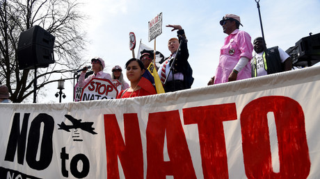 Manifestation contre l'OTAN à Washington, le 30 mars 2019.