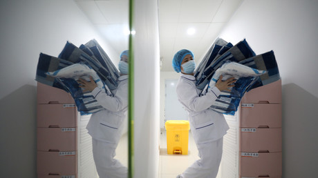 Hôpital Jinyintan à Wuhan, l'épicentre de la nouvelle épidémie de coronavirus, dans la province du Hubei (Chine), le 13 février 2020 (image d'illustration).