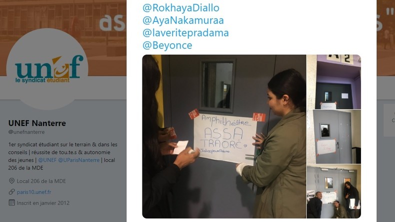 Beyoncé, Nakamura, Diallo, Assa Traoré : l'Unef renomme des amphis à Nanterre, Twitter s'en amuse