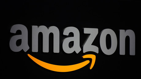 Photographie d'archive prise le 28 septembre 2011, montrant un logo Amazon lors d'une conférence de presse à New York (image d'illustration).