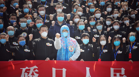 La Chine a annoncé zéro nouvelle contamination d'origine locale par le coronavirus. Wuhan, le 19 mars 2020.