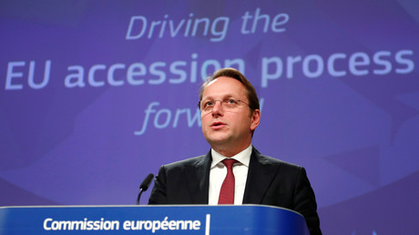 Le commissaire européen à l'Elargissement, Oliver Varhelyi à Bruxelles le 5 février 2020 (image d'illustration).