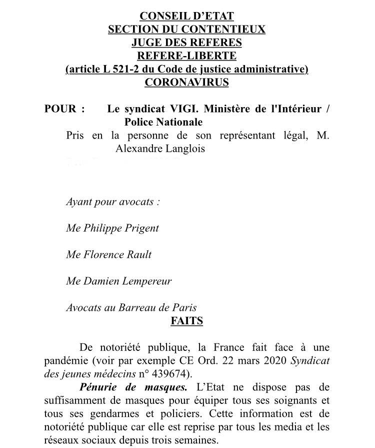 «Mise en danger de la vie d'autrui»: le syndicat VIGI attaque Philippe, Castaner et Nunez à la CJR