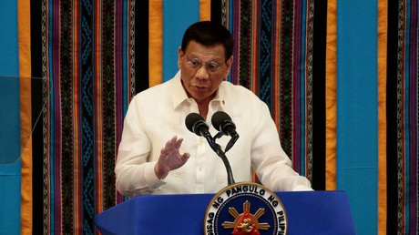 Le président philippin Rodrigo Duterte lors de son quatrième discours sur l'état de la nation au Congrès des Philippines à Quezon City, dans le Grand Manille, aux Philippines, le 22 juillet 2019 (image d'illustration).