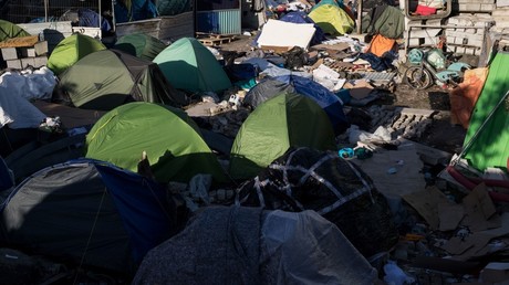 Un cliché pris le 24 mars 2020 dans le camp de migrants d'Aubervilliers (Seine-Saint-Denis) après son évacuation par les forces de l'ordre (image d’illustration).