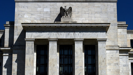 Photographie d'archive prise le 2 avril 2020, montrant le bâtiment de la Réserve fédérale à Washington DC, aux Etats-Unis (image d'illustration).