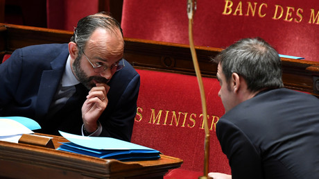 Edouard Philippe et le ministre de la Santé Olivier Véran, à l'Assemblée nationale le 7 avril 2020 (image d'illustration).