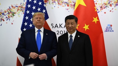 Le président chinois Xi Jinping et le président américain Donald Trump. Osaka le 29 juin 2019.