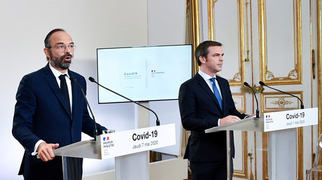 Edouard Philippe et Olivier Véran en point presse, le 7 mai 2020.