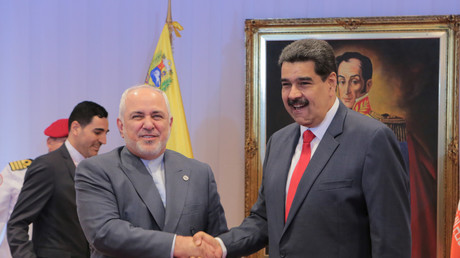 Le ministre iranien des Affaires étrangères, Mohammad Javad Zarif, rencontre Nicolas Maduro en 2019 (image d'illustration).