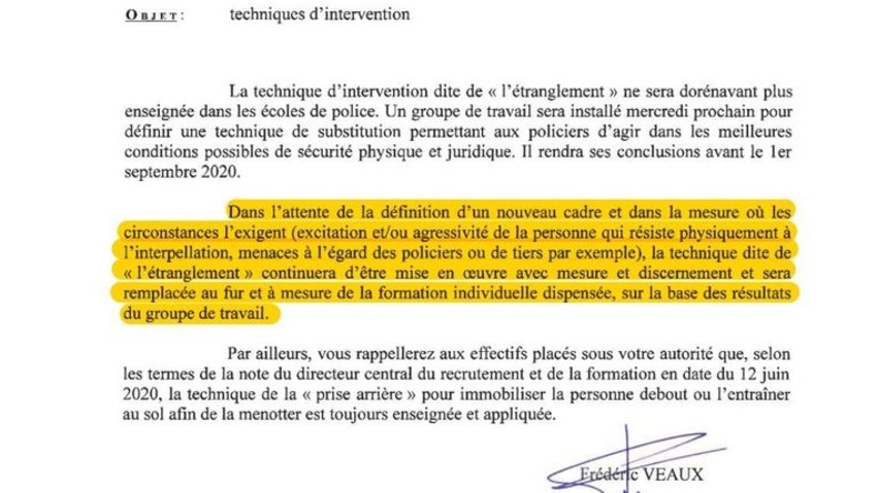 La prise par le cou finalement autorisée lors des interventions : retour sur une valse-hésitation