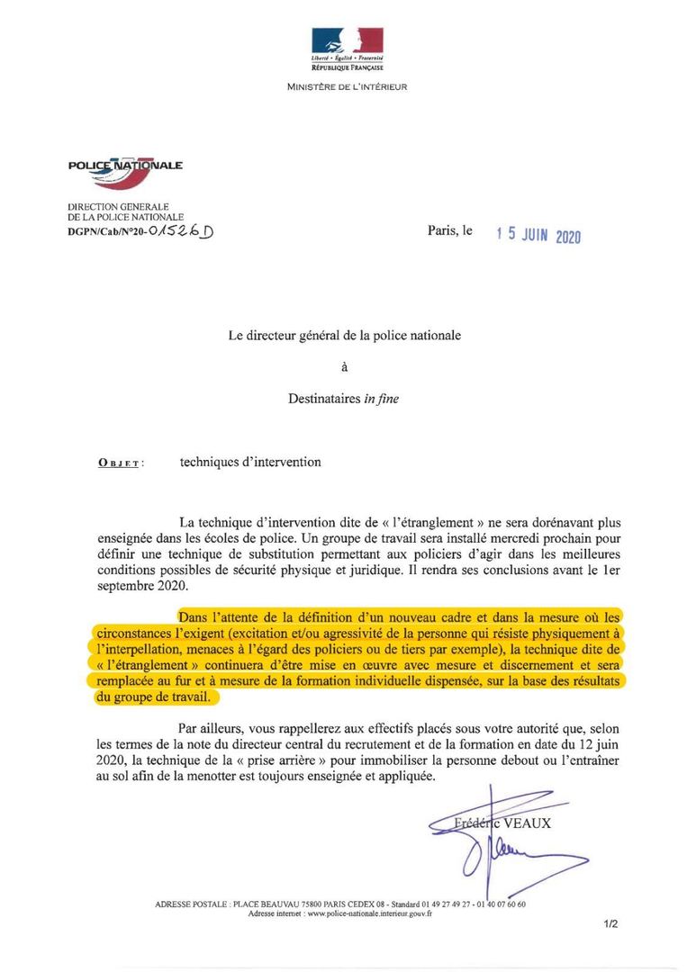 La prise par le cou finalement autorisée lors des interventions : retour sur une valse-hésitation