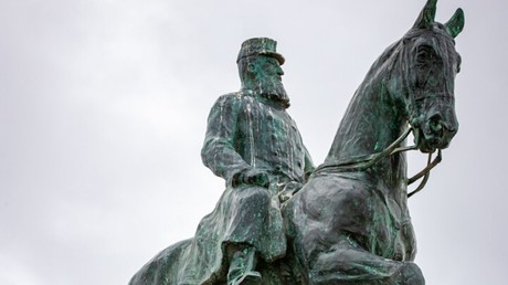 Statue du roi Léopold II de Belgique à Ostende, en Belgique flamande