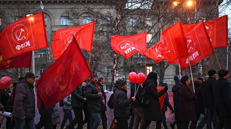 Des militants communistes, Novossibirsk, Russie