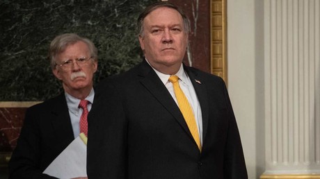 John Bolton et Mike Pompeo le 11 octobre 2018 à la Maison Blanche, Washington DC, Etats-Unis (image d'illustration).